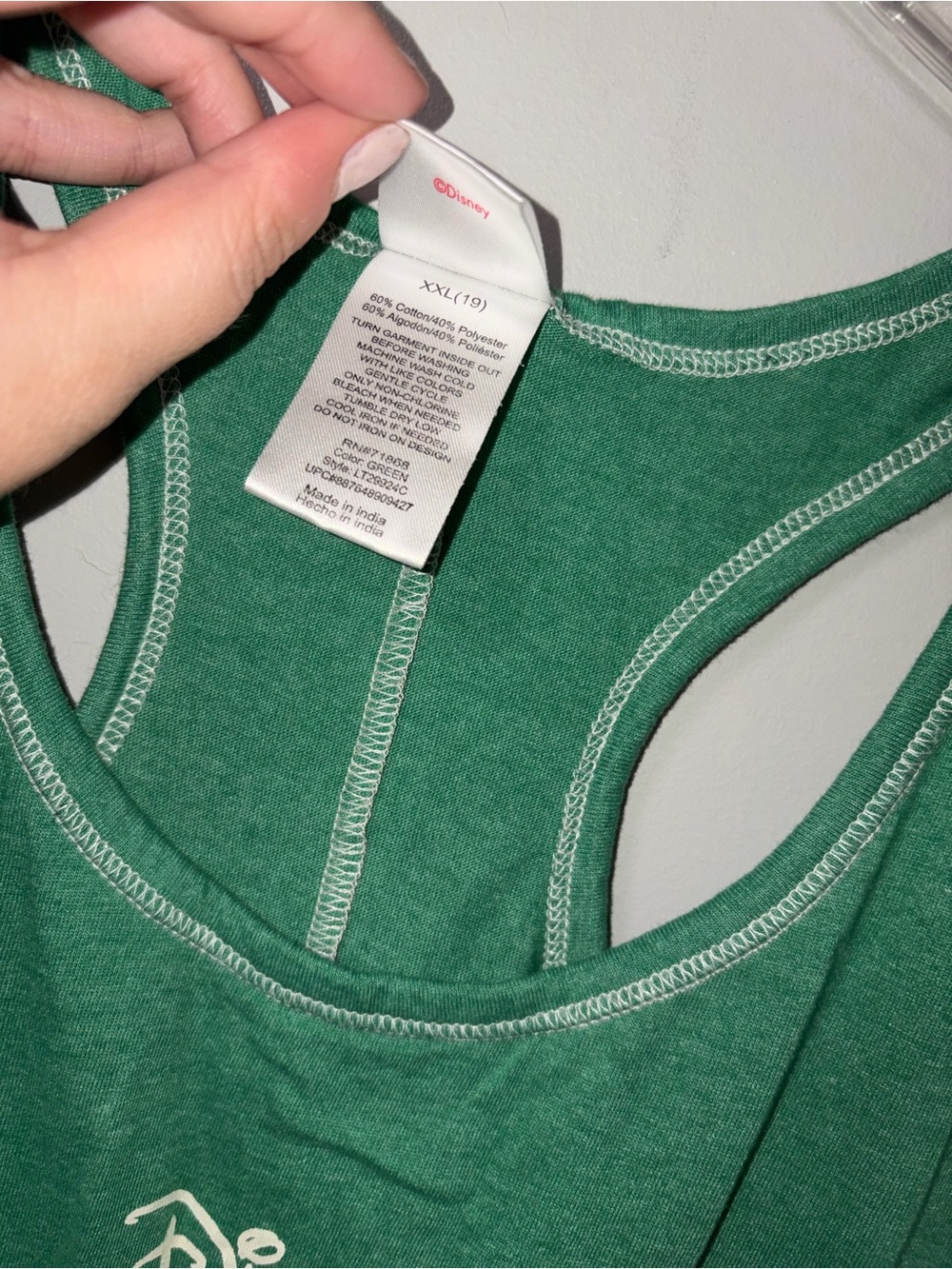 Disney The Lion King Green Racerback Tank Top Lightweight Juniors XXL 19 - Picture 2 of 3